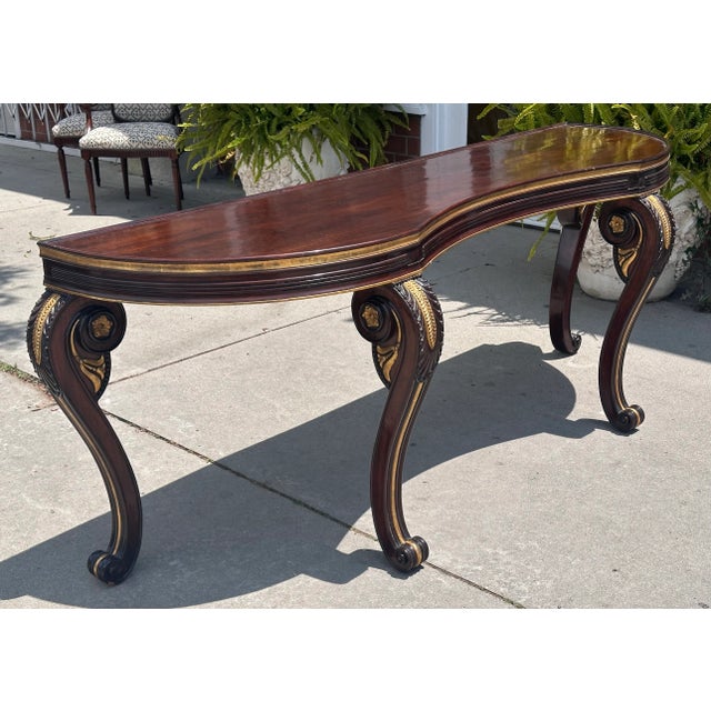 Dessin Fournir Chatsworth Mahogany & Giltwood Console Table For Sale In Los Angeles - Image 6 of 11