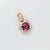 Red Cushion Rhodolite Garnet Pendant With Earth Mined Diamonds in Solid 14k Gold For Sale - Image 8 of 10