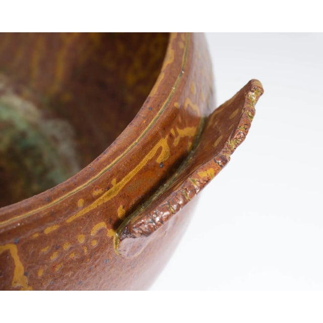 Contemporary Studio Pottery Bowl With Handles For Sale - Image 3 of 7