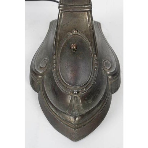 Art Nouveau Alabaster and Pewter Table Lamp, 1910s For Sale - Image 4 of 8