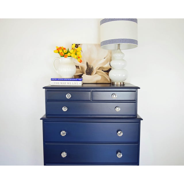 Napoleonic Blue Highboy Dresser Chairish