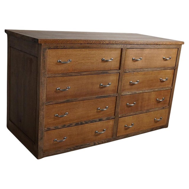 Antique French Oak Shop Cabinet, 1930s For Sale - Image 15 of 15