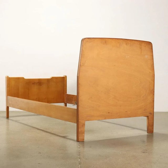 Brown Vintage Bed Frame, 1950s For Sale - Image 8 of 9