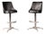 Pair of MCM Black Vinyl Swivel Chairs For Sale