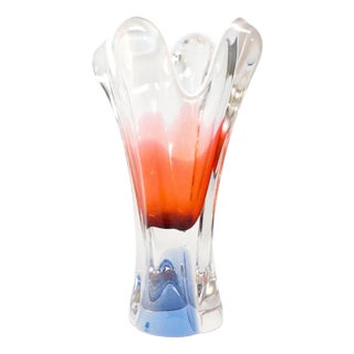 Postmodern Vase from Chribska Glassworks, Czechoslovakia, 1930s For Sale