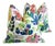 Schumacher Exotic Butterfly Floral Feather & Down Pillows 24" Square - Pair For Sale