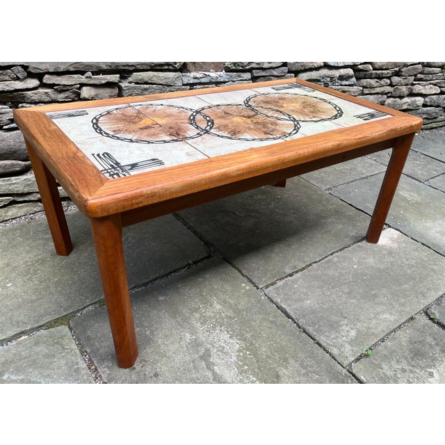 Vintage Danish Mod Tile Coffee Table Poul H. Poulsen for Mobler | Chairish