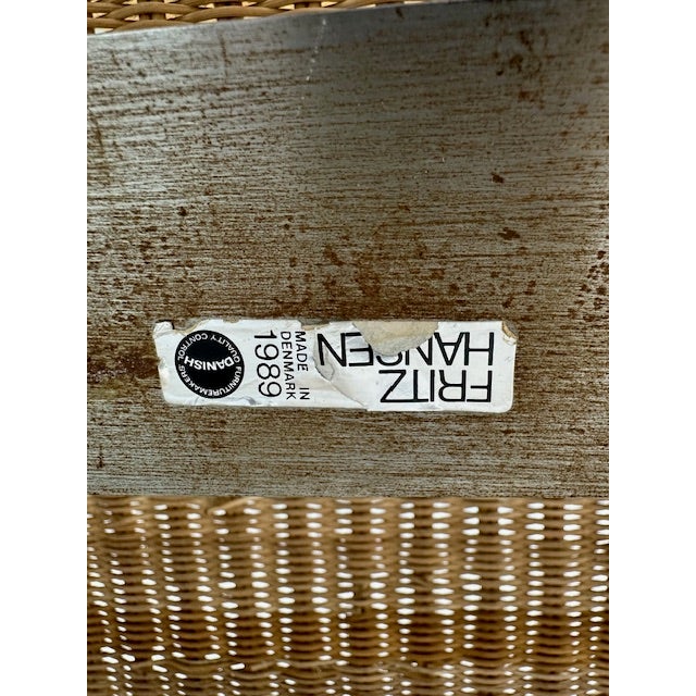 Poul Kjærholm 1980s Fritz Hansen Pk 20 Wicker Lounge Chair Designed by Poul Kjærholm For Sale - Image 4 of 5