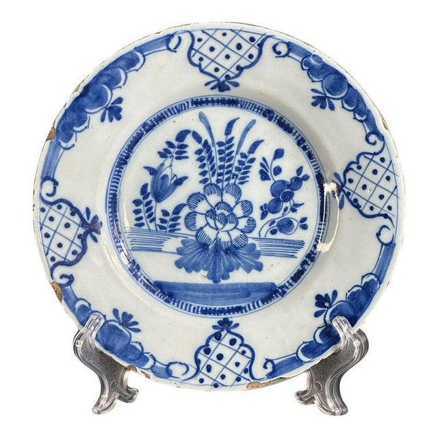 Dutch Delft Charger, 18th Century For Sale - Image 10 of 10