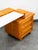 Mid Century Modern Vanity Desk Solid Ash Milk Glass Teak 3 Drawers Vintage MCM For Sale - Image 11 of 12