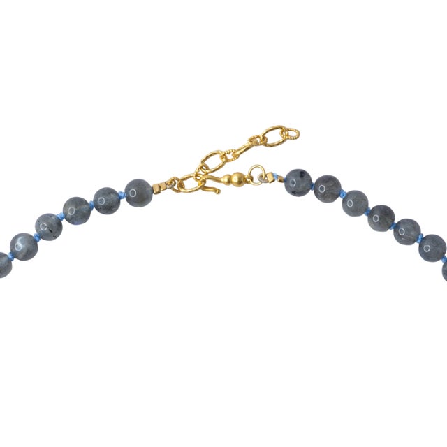 Modern Translucent Gray Labradorite Necklace -by Bombyx House For Sale - Image 3 of 9