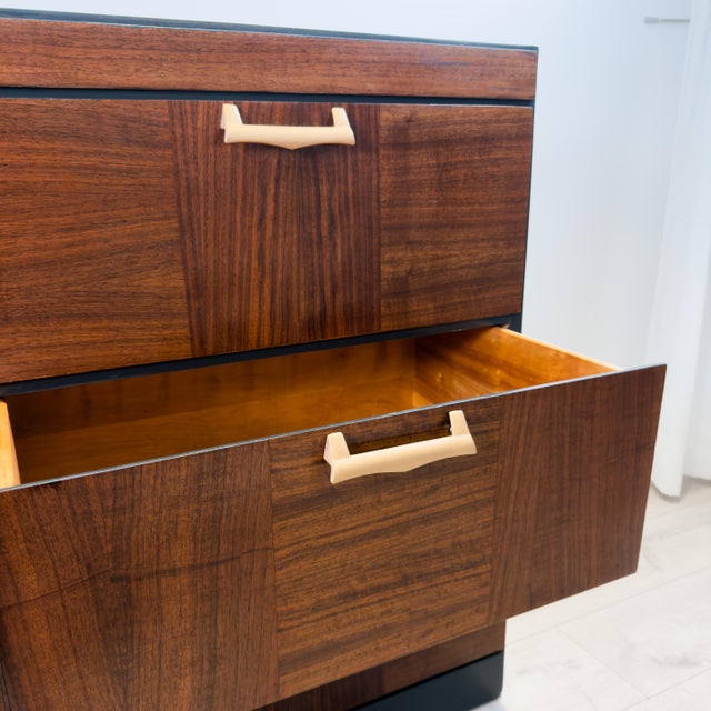 Wood Mid-Century Modern Brutalist Teak & Walnut 6-Drawer Dresser, 1960s For Sale - Image 7 of 10