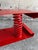 Industrial Coffee Table in Red Painted Steel For Sale - Image 3 of 8