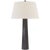 Traditional Chapman & Myers by Visual Comfort Signature Fluted Spire Large Table Lamp in Aged Iron with Linen Shade For Sale - Image 3 of 3