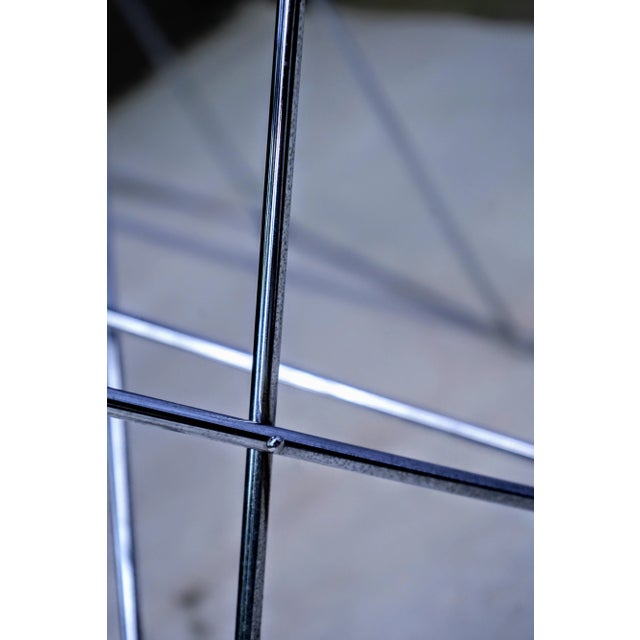 1970s Mid-Century Modern Max Sauze Style Folding Metal Base Dining Table For Sale - Image 12 of 13