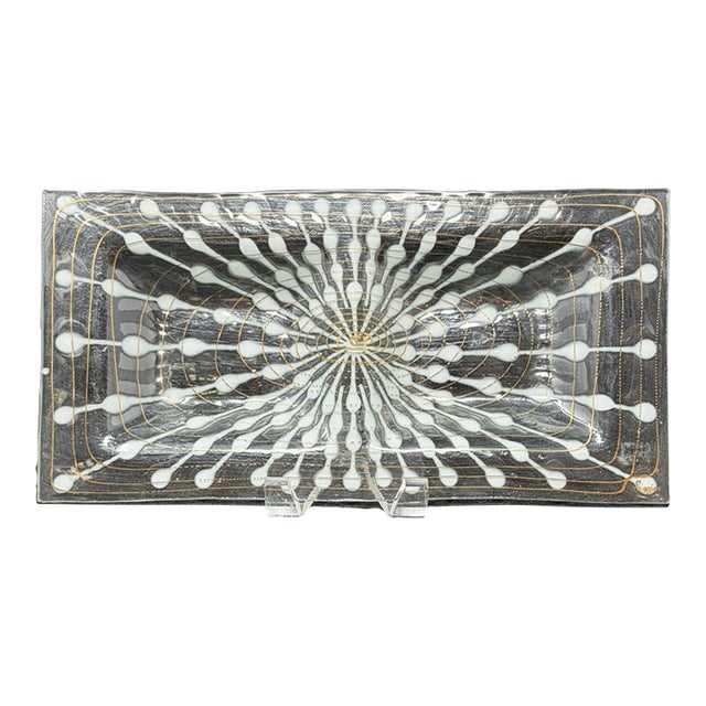 Higgins Art Glass - Double Bowl Dish For Sale