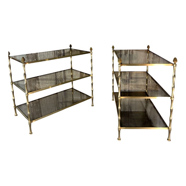 Side Tables attributed to Maison Baguès, 1950, Set of 2 For Sale