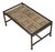 Contemporary Coffee Table Made with Antique Door Fragment on Custom Iron Base For Sale