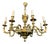 1940s Louis XVI style 8-arm chiseled bronze chandelier by Lucien For Sale