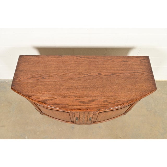 Minton Spidell French Provincial Louis XV Carved Oak Sideboard or Bar Cabinet For Sale - Image 11 of 15