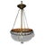 Metal Art Deco French Crystal Beaded Basket Chandelier with Brass, 1930s For Sale - Image 7 of 7