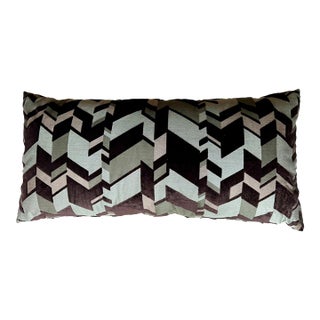 Custom Large Lumbar Pillow, Brochier Fabric For Sale