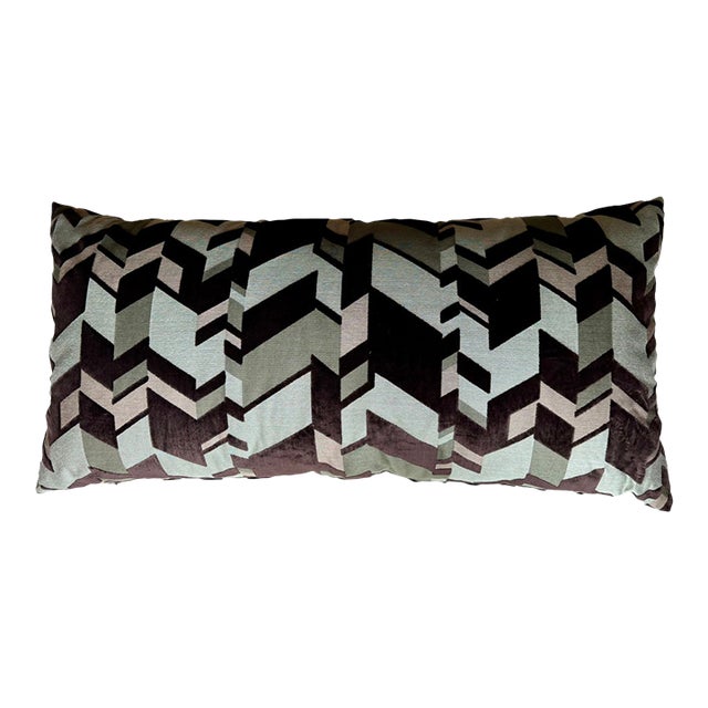 Custom Large Lumbar Pillow, Brochier Fabric For Sale