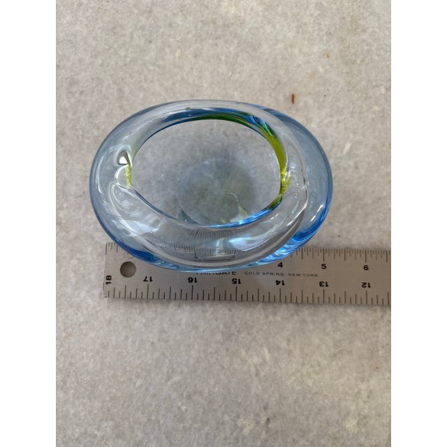 Mid-Century Modern MCM Marano Glass Pale Blue Bowl For Sale - Image 3 of 5