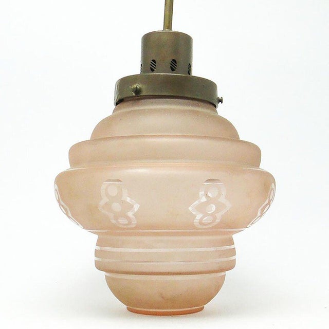Metal Art Nouveau Pendant Lamp, 20th Century, 1890s For Sale - Image 7 of 16