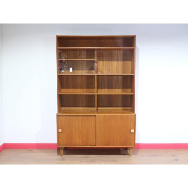 Mid Century Modern Vintage Teak Display China Cabinet by Domino Mobler Danish For Sale In Greensboro - Image 6 of 15