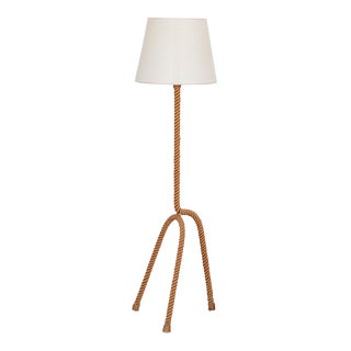 1960s French Rope Floor Lamp by Audoux-Minet For Sale