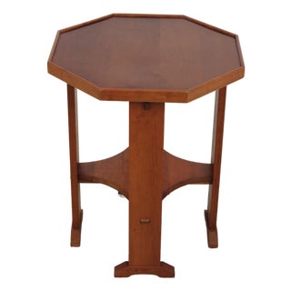 Stickley Arts and Crafts Cherry Octagonal Mission Lamp Table For Sale