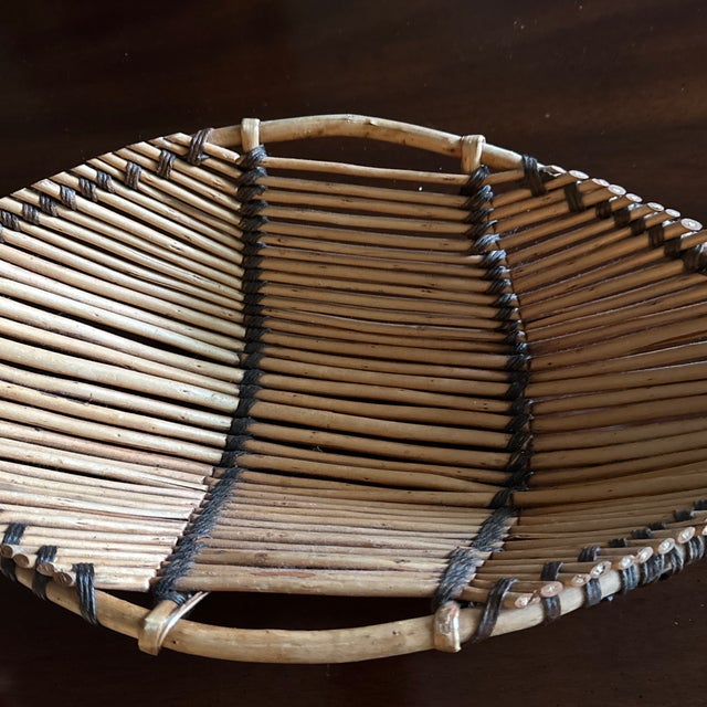 Pair of Vintage Rattan and Bamboo Fish Baskets For Sale In Miami - Image 6 of 12