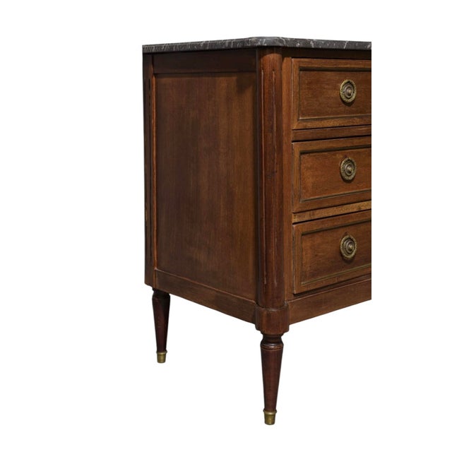 19th Century French Louis XVI Marble-Top Commode For Sale - Image 6 of 7
