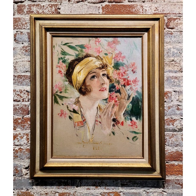 Howard Chandler Christy-1925 Portrait of Actress Dorothy Knapp-Oil Painting Original Oil painting on canvas laid on board...