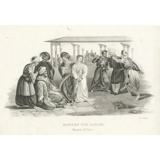 Honegger, Moors of Algiers, Algeria, Steel Engraved Print For Sale