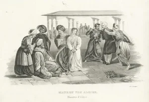 Honegger, Moors of Algiers, Algeria, Steel Engraved Print