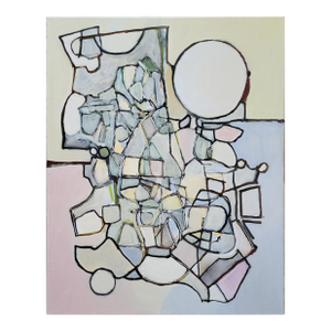 Abstract Expressionist Oil Painting. Title: High School by Lynn Christian 2025