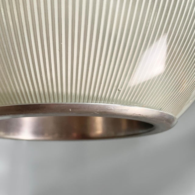 Mid-Century Modern Italian Glass and Metal Feltre Chandelier by Ignazio Gardella for Greco, 1960s For Sale - Image 9 of 16
