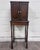 Antique C. 1920 Tudor Revival Walnut Silver / Jewelry / Collector Cabinet For Sale - Image 10 of 12