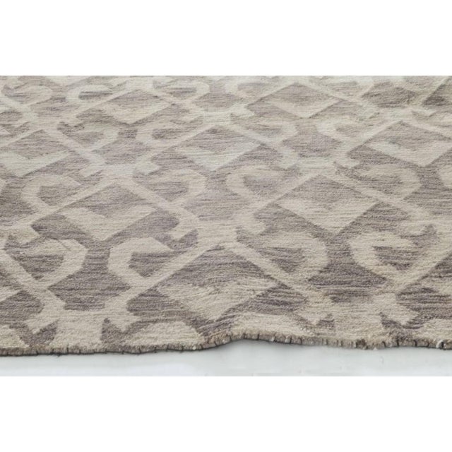 Early 21st Century Modern Wool Runner with Geometric Lattice Design by Doris Leslie Blau For Sale - Image 5 of 7
