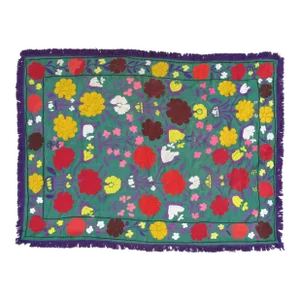 Late 20th Century Late 20th Century Suzani Style Textile, Red, Yellow, Floral