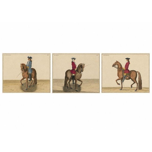 Gold After Friedrich Wilhelm Baron d’Eisenberg, Equestrian Plates, Hand-Colored Engravings, 1727, Set of 3 For Sale - Image 8 of 9