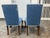 Late 20th Century Chippendale Moiré-Patterned Fabric Side Chairs, Vintage For Sale - Image 5 of 12