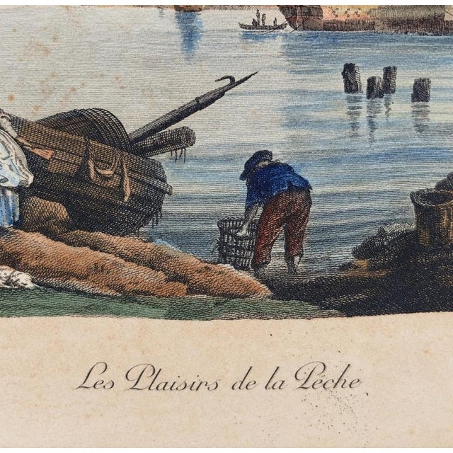 Claude-Joseph Vernet (17141789), Segundo Vernet, Engraved by N. Ozanne, The Pleasures of Fishing, 1800s, Wood & Paper For Sale - Image 4 of 9