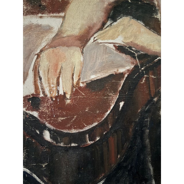 1930s French Seated Nude Painting, Framed For Sale In Los Angeles - Image 6 of 9