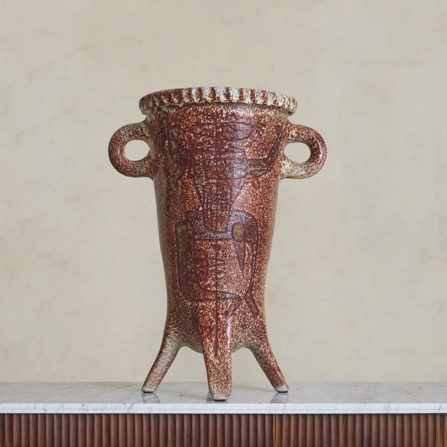 Ceramic Large French Ceramic Vessel by Accolay No. 01, 1960s For Sale - Image 7 of 11