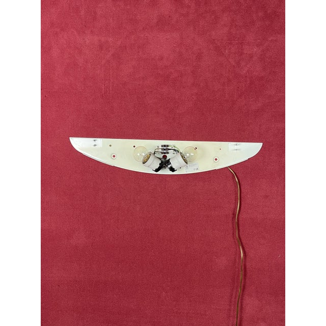 Set of Large Leucos Wall Lamps in Opaline Blown Murano Glass, 1980s For Sale - Image 11 of 17