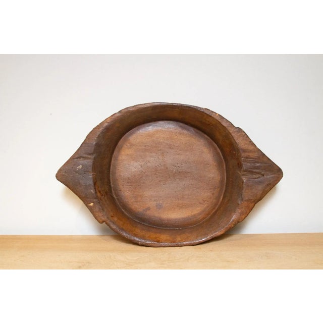 Wood Wooden Indian Bread Bowl For Sale - Image 7 of 8