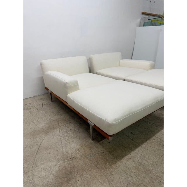 Let It Be Modular Fabric and Leather Daybeds for Poltrona Frau - A Pair For Sale - Image 14 of 18